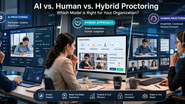 AI vs. Human vs. Hybrid Proctoring