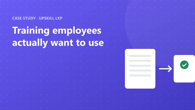 Case study cover: an HR team rolls out UpSkill, the training platform employees want to use
