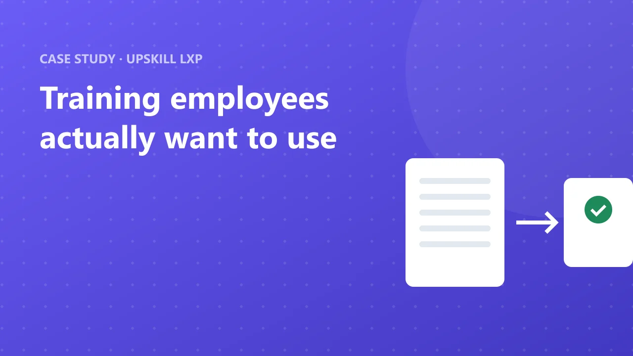 Case study cover: an HR team rolls out UpSkill, the training platform employees want to use