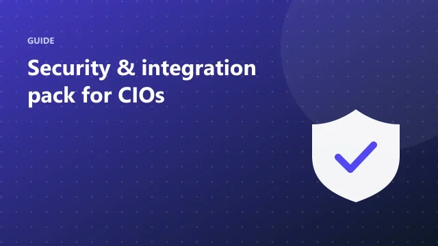 Security and integration guide cover with a shield, for CIOs reviewing TatvaOne